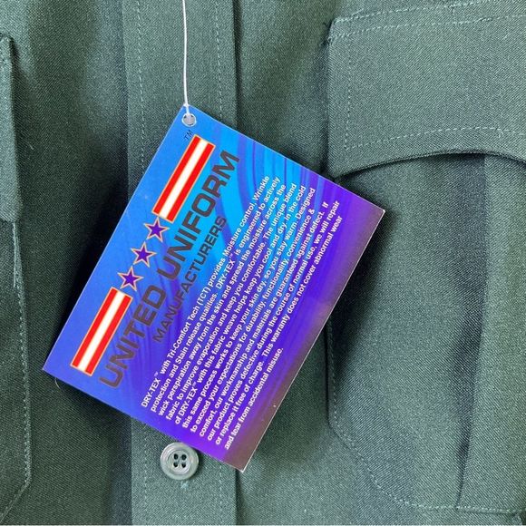 United Uniform Manufacturers Size XL(17-17-1/2) Dark Green Short Sleeve … - Picture 9 of 11